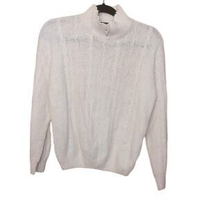 CSL Vintage Light Sweater Size Medium M Silk Lambs Wool Angora Nylon Lightweight